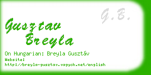gusztav breyla business card
